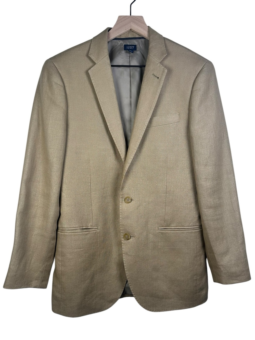 J.CREW Ludlow Jacket Tan Menโs 36S 100% Irish Linen Blazer Sport Coat